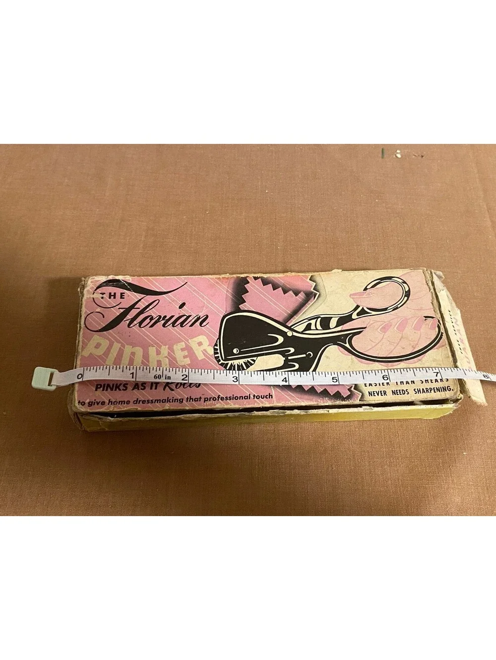 Vintage In Box Florian Pinker Pinking Shears- Made in USA 1930s: Dressmaker